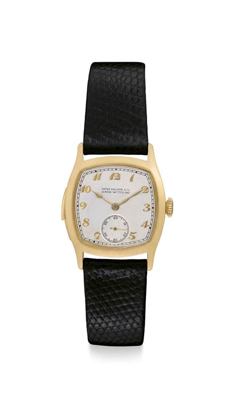 Patek Philippe. An Extremely Rare and Early 18k Gold Cushion 